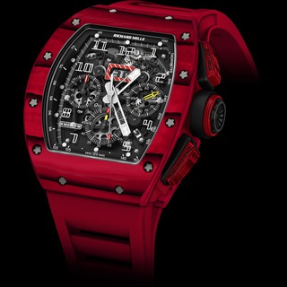 Replica Richard Mille Watch-RM 011 Flyback Chronograph Red TPT Quartz and NTPT Carbon